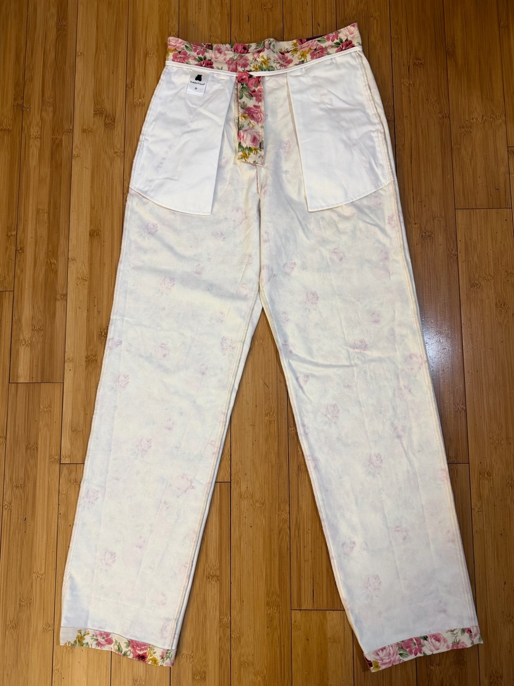 NWOT Teddy Fresh Floral Pleated Trouser Pants Size 27 - Picture 8 of 15